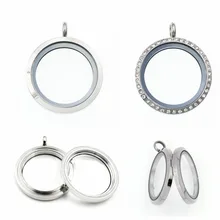 1p 25 мм/30 мм хрустальный круглый живой плавающий стеклянный шармы на память медальон нержавеющая сталь 316 L медальон подходит для изготовления ожерелья