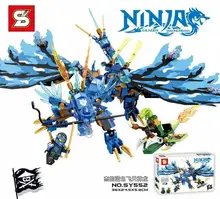 2016 new SY552 Niinjagoes Blue Jay’s Flying Dragon Toy Minifigures Building Blocks Bricks bricks baby toy action figures