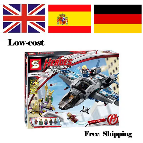 

SY327 Super Heroes Avenger Age Of Ultron Loki Thor Spaceship Minifigure Building Block Best Toys Compatible with Legoe