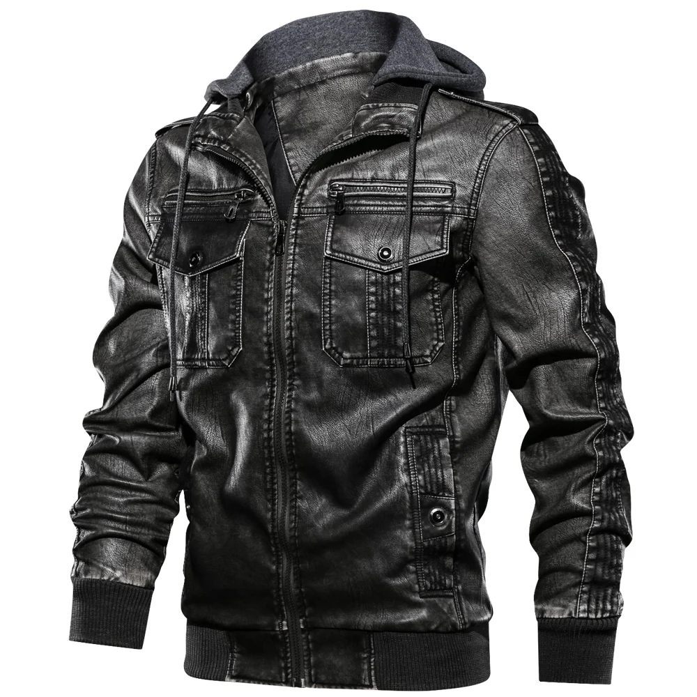 

2019 new Men Military Jacket Casual Army Fitness Leather Coats Bomber Anti-Leather European size Jackets Dropshipping
