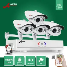 Anran 4ch ahd dvr 4 unids 1800tvl 1080n 720 p ir matriz impermeable Sistema CCTV Cámara Principal de Vigilancia de Seguridad de Vídeo Con 500 GB HDD