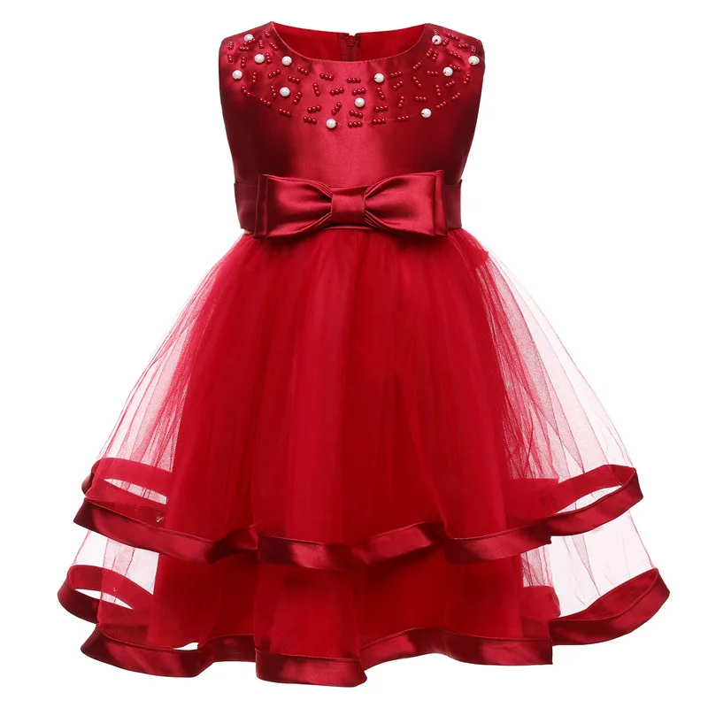 Elegant Beading Baby Girls Dress Kids Wedding Party Princess Ball Gown Fashion Girls Party Evening Dresses For Children Clothes (10)