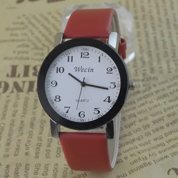 

2019 New best-selling top brand digital dial leather strap Casual Fashion personality trend refined Ladies Quartz watch
