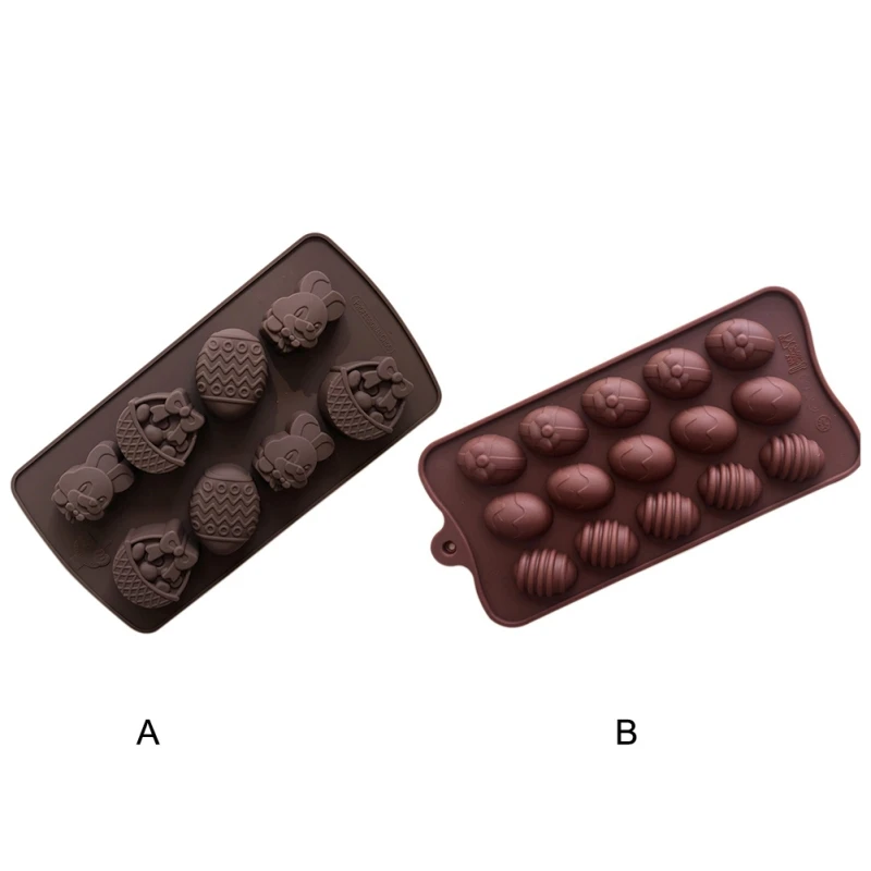 

Biscuit Mold DIY Easter Egg Rabbit Basket Silica Gel Cake Mould Chocolate Cookie Mold Baking Tool For Kitchen