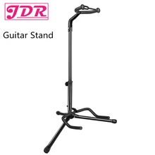 JDR Universal Guitar Stand in Black Folding Tripod Stand for Acoustic Classical Electric Guitar Stand and Bass Holder