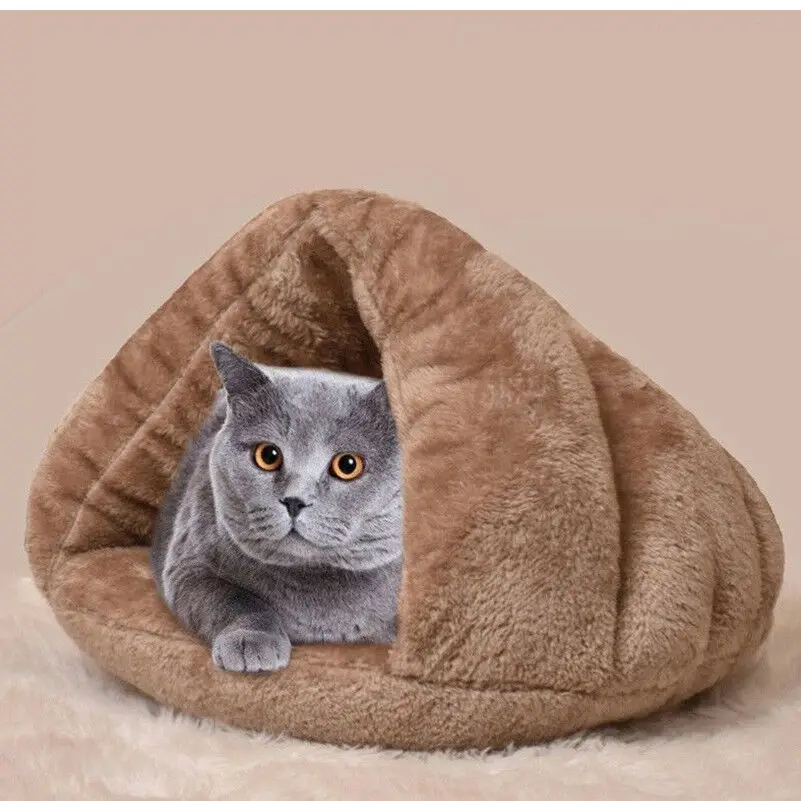 NEW GREEN DOG CAT KITTEN SOFT IGLOO BED WARM CAVE HOUSE LUXURY BASKET PET MAT