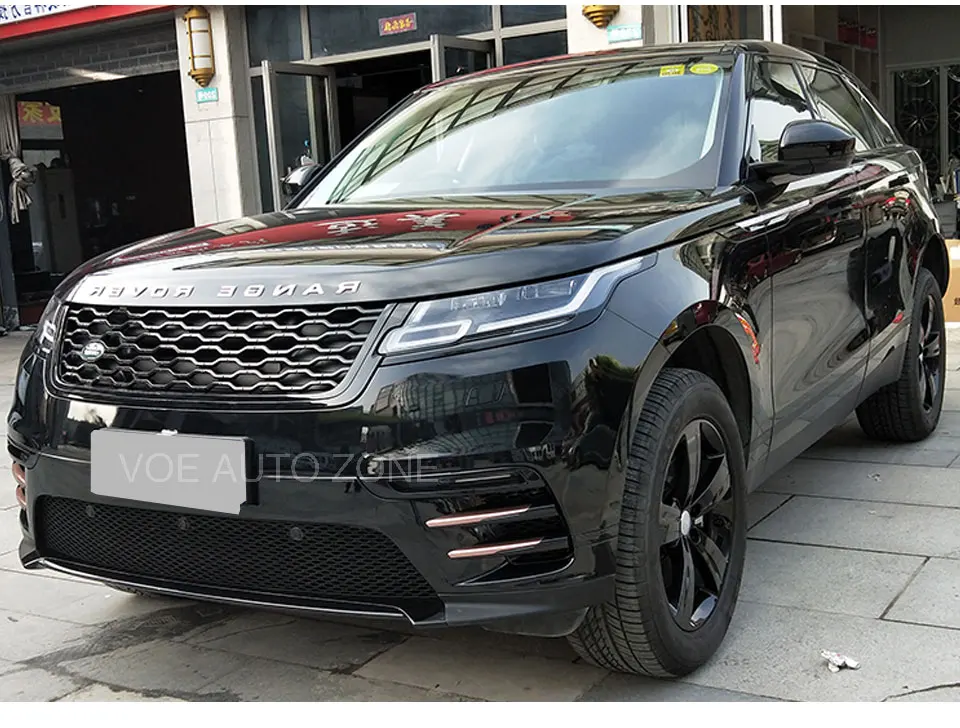 Velar ABS черный глянец Передняя гоночная сетка решетка решетки для Land Rover Range Rover Velar