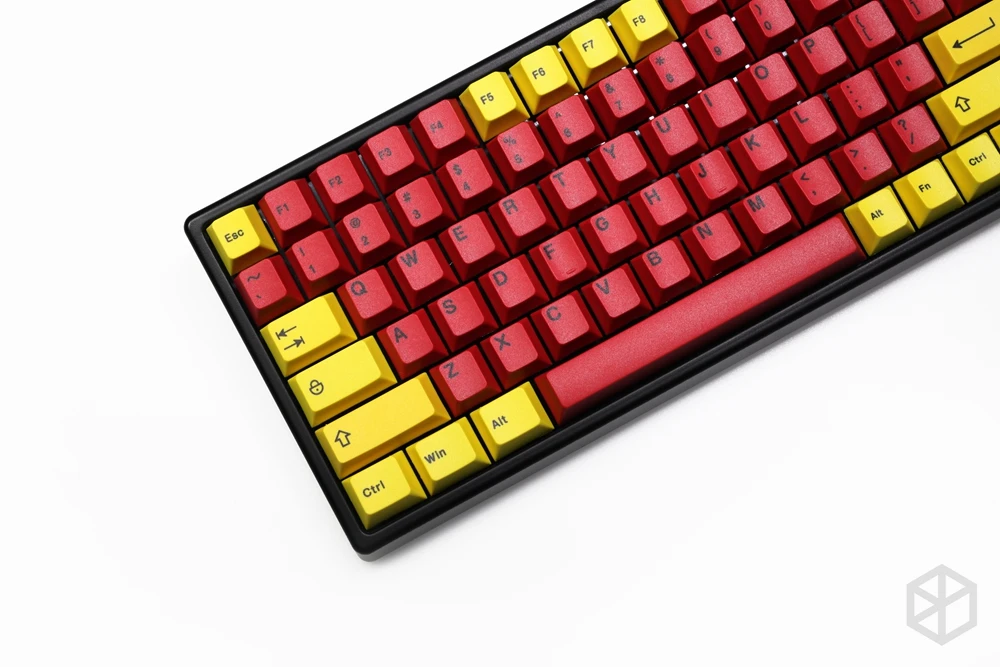 Восходящее солнце вишня профиль краситель Sub Keycap набор толстый PBT для клавиатуры gh60 xd60 xd84 tada68 rs96 zz96 87 104 660 желтый красный