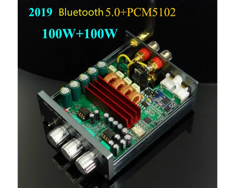 GHXAMP TPA3116 усилитель Bluetooth 5,0 + PCM5102A декодирования аудио машина Hi-Fi стерео цифровой усилитель 100 Вт * 2 автомобиля дома Театр 2019 Новые