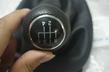 

FREE SHIPPING 5 SPEED MANUAL LEATHER GEAR Shifter KNOB GAITOR BOOT FOR VW GOLF 5 JETTA BORA BEETLE