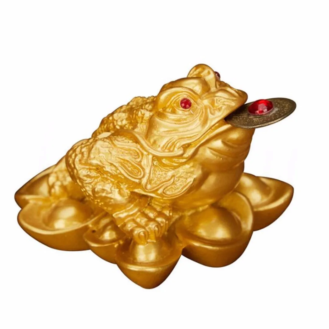 JX-LCLYL Feng Shui Lucky Oriental Chinese Ching Frog Toad Coin Home Decor Gold Copper New