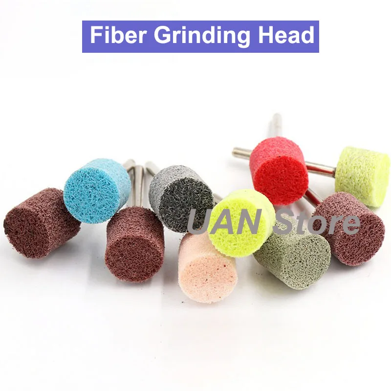 

URANN 10pc 3mm Shank Fiber Nylon Polishing Grinding Head Mounted Point Grinding Head for Mould Finish Polish Grinder Rotary Tool