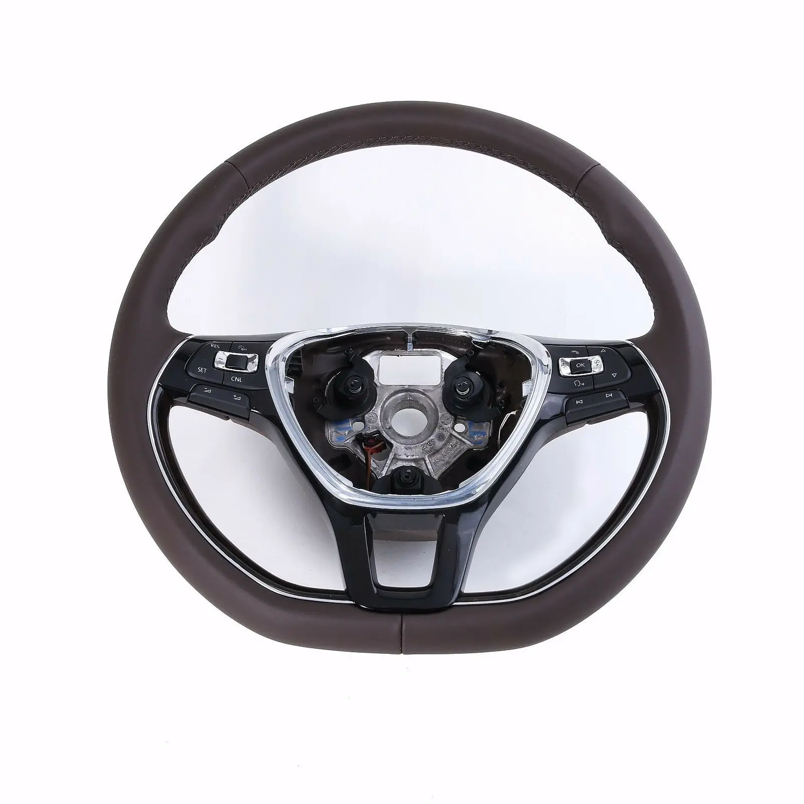 Новинка коричневый кожаный руль для J etta Passat T iguan 5NG419091DLJQ 6C0419091 5G0419091 5TA 419 091|Рулевые