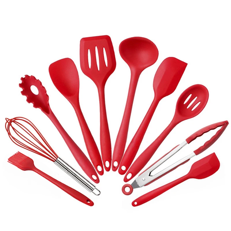 New Design Kitchenware Silicone Heat Resistant Kitchen Cooking Utensils Non-Stick Baking Tool Cooking Tool Sets Cookware Set