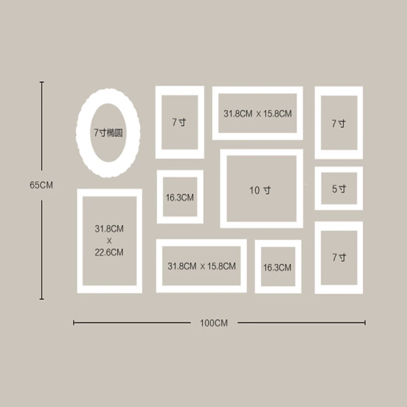 Европейский белый 11 штук винтажная рамка фотоальбом домашний декор фоторамки настенные украшения деревянная фоторамка кадра en bois