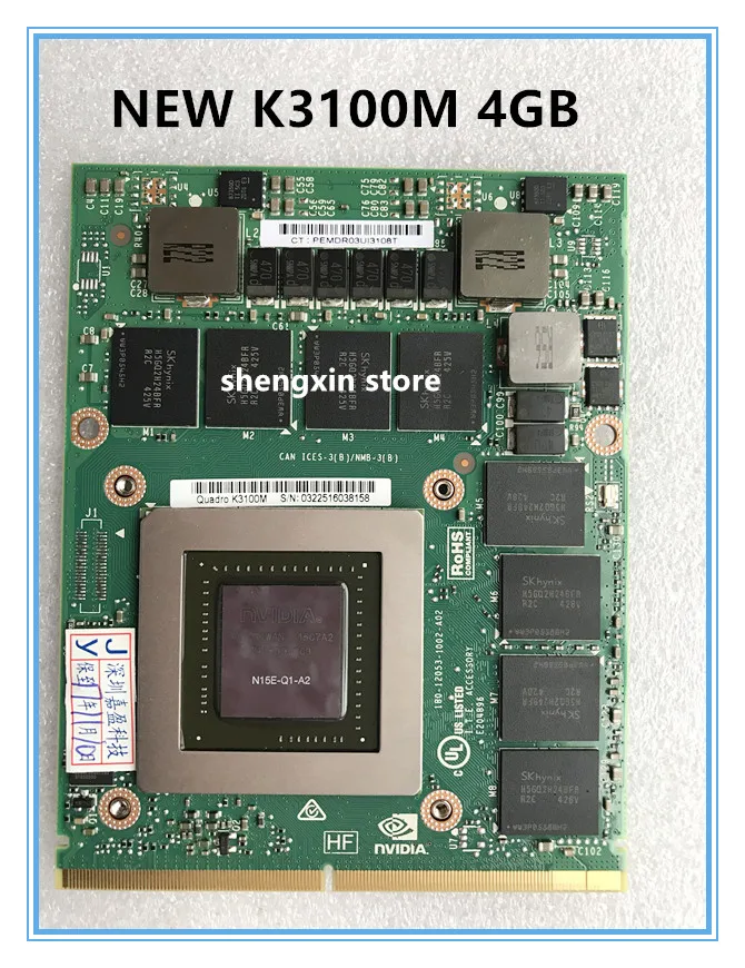 

NEW!!! K3100M K3100 4G N15E-Q1-A2 Display Graphic Video Card For DELL M6700 M6800 M6600 HP 8740W 8760W