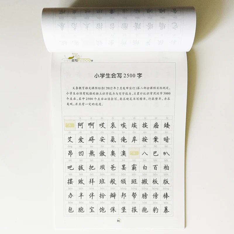 2500 китайские персонажи для учеников начальной школы каллиграфические книги Kaishu в соответствии с новыми стандартами