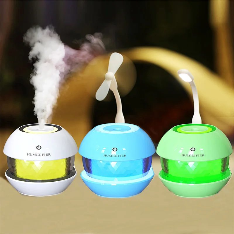 

Small Humidifier With LED Night Lamp USB Cooler Pure Air Humidifier Aroma Essential Oil Diffuser for Home Body Mist
