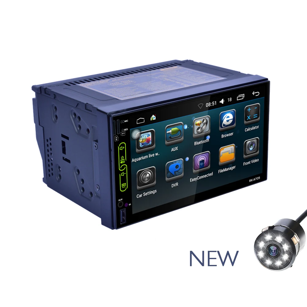 

2 DIN Car Radio Car MP5 Player GPS Navigation Wifi Android 6.0 Bluetooth Touch Screen Steering-Wheel Optional Rear Camera