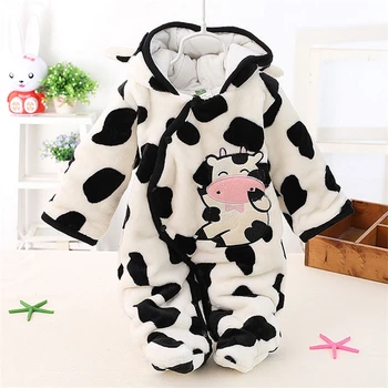 

Newborn Baby Girls Clothing Coral Fleece Winter Boy Rompers Cartoon Infant Clothes Meninas Bear Down Snowsuit Babies Jumpsuits