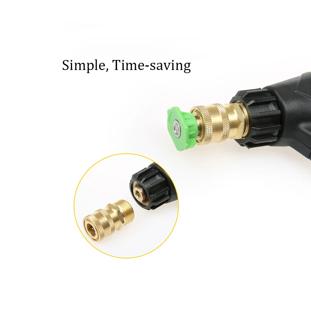 Латунный соединитель-адаптер для мойки автомобиля высокого давления M22 папа 1/" Женский адаптер быстрого подключения