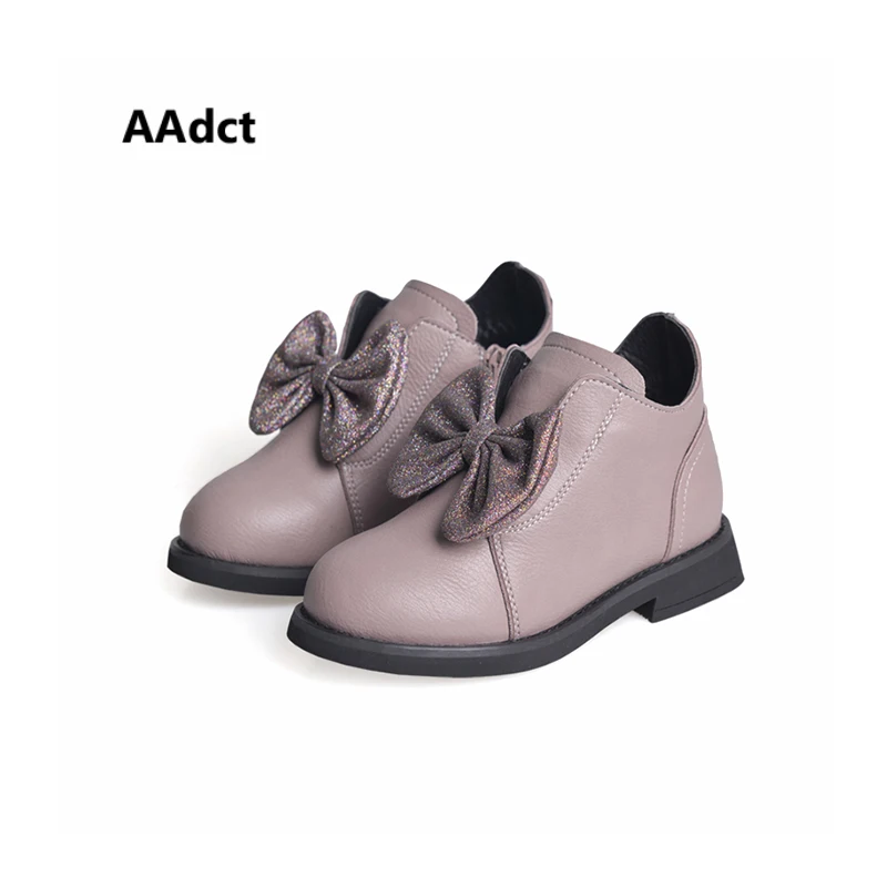 

AAdct Cotton warm short boots for girls New fashion martin girls boots 2018 Winter non-slip kids boots