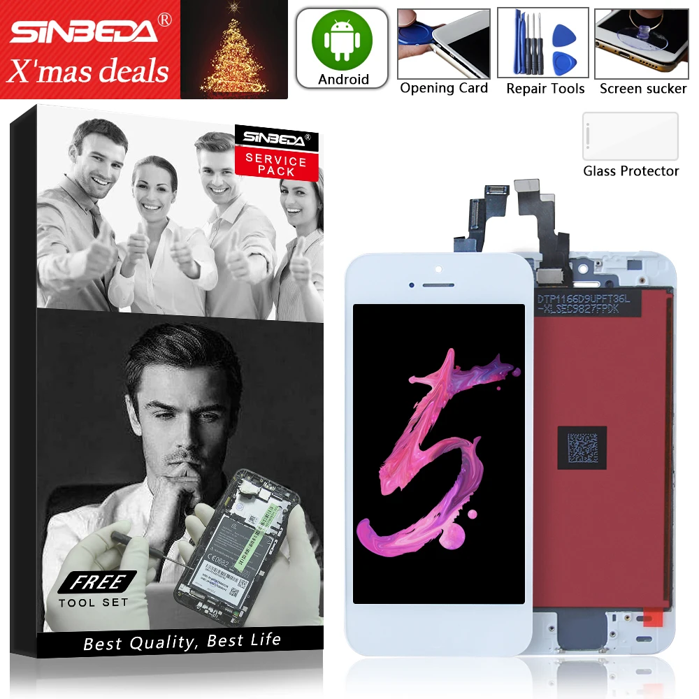 100% абсолютно новый для iPhone 5S 5SE LCD сенсорный экран сборка Дисплей IPHONE 5 дисплей без