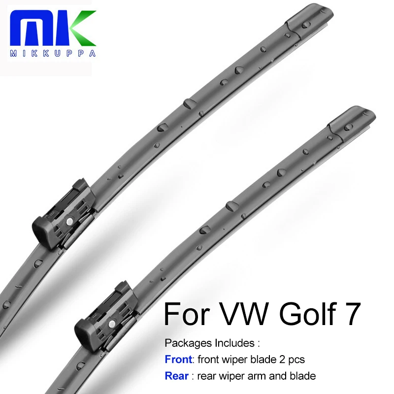 Стеклоочистители Mikkuppa для VW Golf 7 Fit кнопочные ручки 2012 2013 2014 2015 2016 2017 2018
