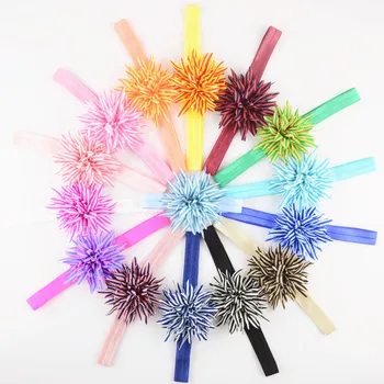 

40pcs/lot Baby Girl Stripe Flower Headband