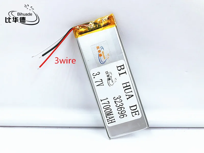 Li-po 3 провода 323696 323696 P 323694 3,7 V 1700 MAH батарея li-Lion для Китая клон mtk телефон goophone I6 6 S IP6