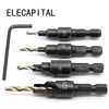 4pcs/set HSS Screw Countersink Drill Bit Set Quick Change Hex Shank #6 #8 #10 #12 Countersink Drill Bits ► Photo 1/4