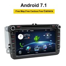 Android 7,1 2 DIN DVD для автомобиля VW JETTA GOLF MK5 MK6 GTI Passat B6 Polo Skoda Fabia gps НАВИГАЦИЯ Radio USB/SD PC карта страны