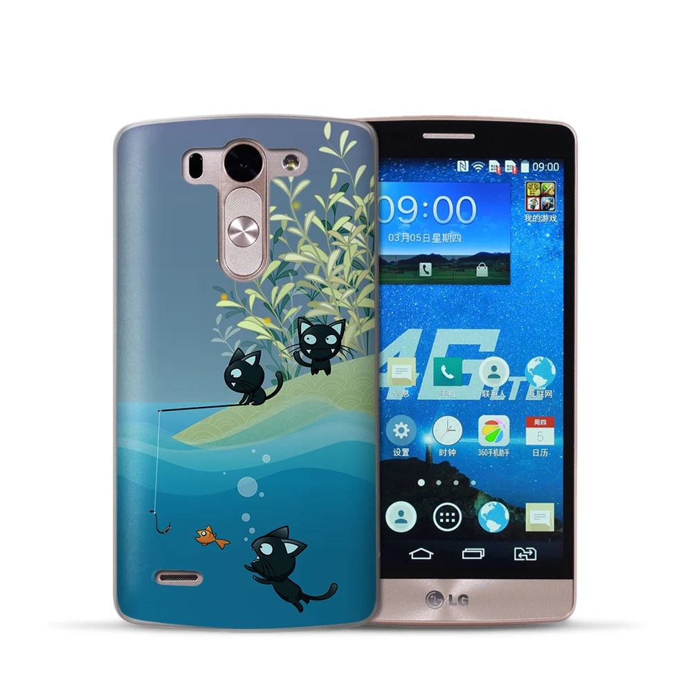 Милый чехол для телефона с кошкой LG G4 G5 G6 X Power 2 Screen Q6 Q8 K7 K8 K10 2017 чехлы принтом из