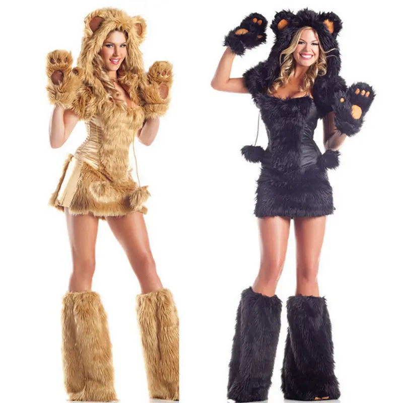 Sexy Lion Plush Animals Costume for Role playing games Halloween — free download