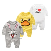 2018 kids jumpsuit product spring autumn baby clothing cartoon baby girl rompers 100% cotton BABY boy clothes newborn