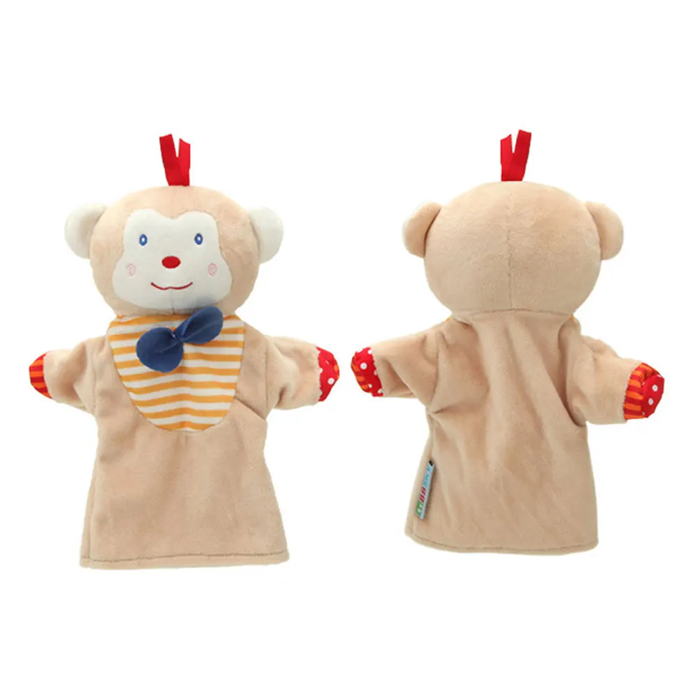 Милый мультфильм ручная марионетка в виде животного обезьяна и лягушка утка плюшевые игрушки куклы комфорт для ребенка полотенце