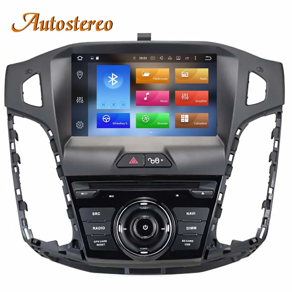 Best Android 8 Car GPS Navigation car DVD Player For Ford Focus 2012-2017 Head unit audio multimedia player radio tape recorder IPS 3