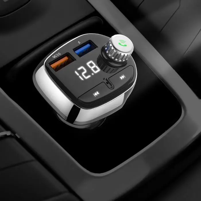 Автомобильный Bluetooth fm-передатчик с QC 3,0 usb зарядным портом радио mp3-плеер