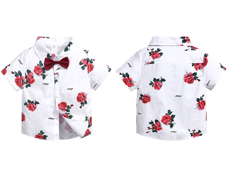 summer baby boys clothes set short sleeve shirt pants