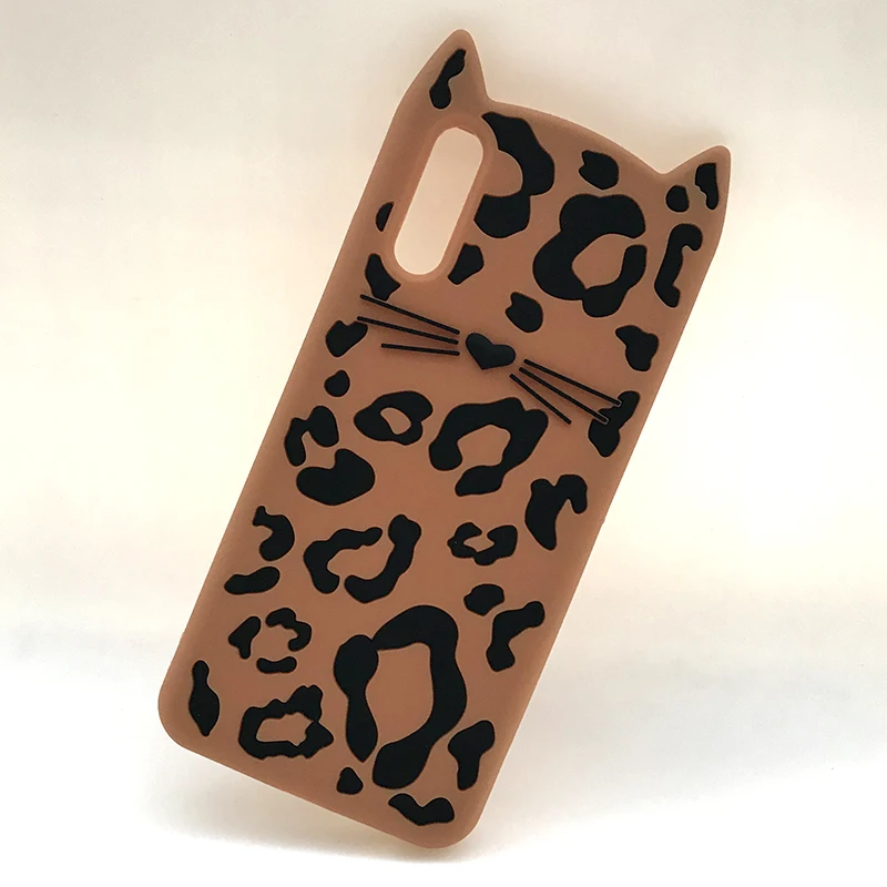 

Cute 3D Cartoon Silicon Case Honor 6X 8 9 Leopard Beard Cat Lovely Ears Cover For Huawei P20 Pro P10 Plus P9 Lite 2017 P8 Lite