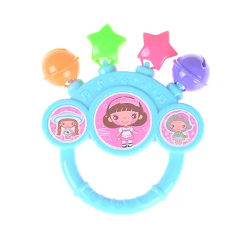 

Intelligence Grasping Gums Birthday Gifts Baby Rattles toy Plastic Hand Bell Rattle Funny Educational Mobiles Toys