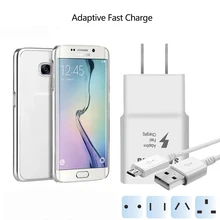 ЕС США AU вилка стандарта Великобритании для USB Адаптивное быстрое зарядное устройство для Samsung Galaxy S6 S7 edge note6 note5 note4 USB быстрое зарядное устройство micro-b кабель
