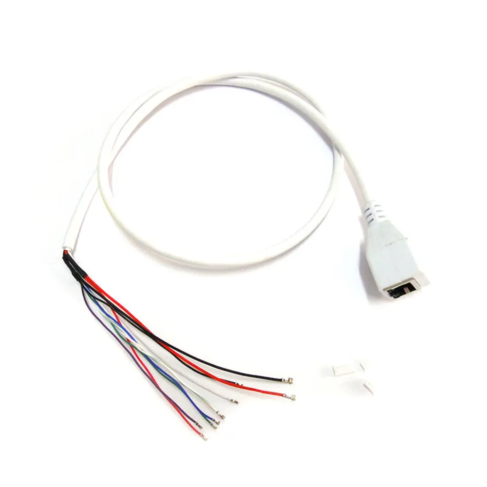 2X CCTV POE IP network Camera PCB Module video power cable 60cm RJ45 female connector with Terminla - 32754379336