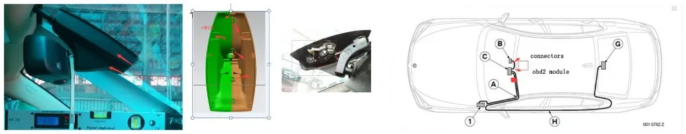 For BMW X5 X6 Wifi App FHD 170 Degree Hidden Car DVR Dash Camera With Auto Window Close And Engine No Flameout Warning