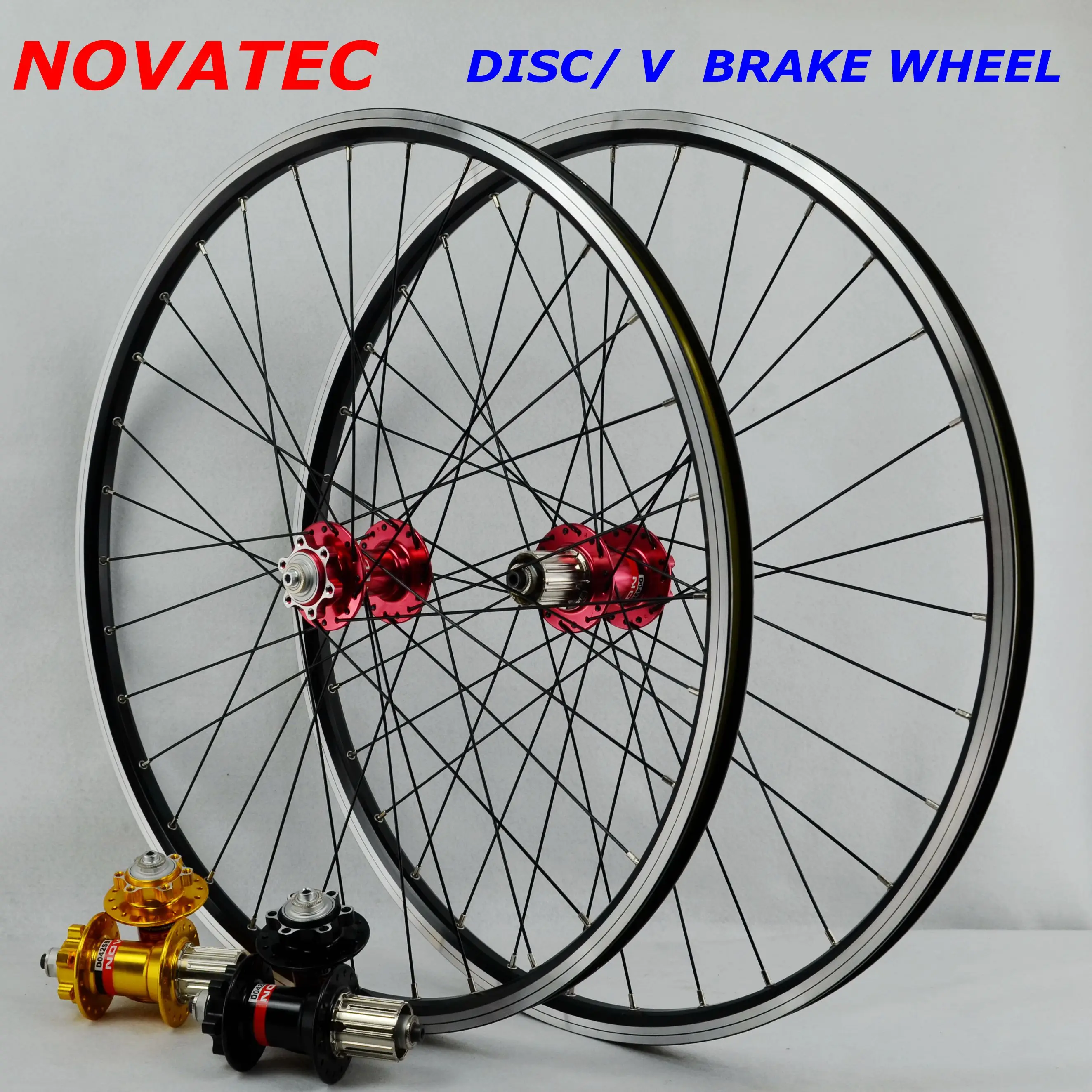 Best 26inch NOVATEC 4 bearing HUB JOYTECH 041/042 32holes disc V brake wheel mountain bike wheel set 7/8/9/10/11 speed cassette 0