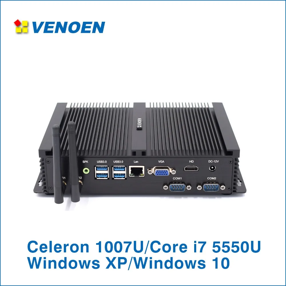 

Industrial Fanless Mini PC Core i7 5550U HDMI VGA HD 4K Micro Computer 2*RS232 COM Intel Core i3 7100U i5 Kiosk Rugged PC 5250U