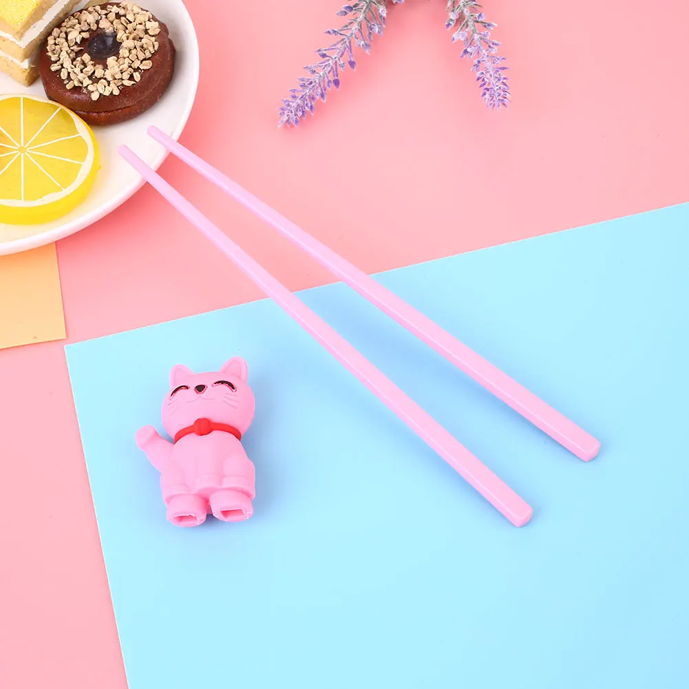 Chopsticks Reusable Dishwasher Safe Cat Tool Chopsticks Learning for Kids Training 1 Pair Helper Food Eating Fun