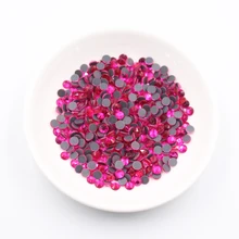 Rosa ss6 ss10 ss16 ss20 ss30 quente fix strass ferro em strass para roupas cola de volta cristal ab quente fix pedra