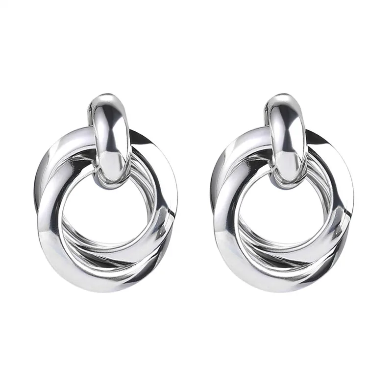 Exaggerated large gold earrings women retro metal geometric earrings hipster Vintage earrings wholesale Beautiful earrings