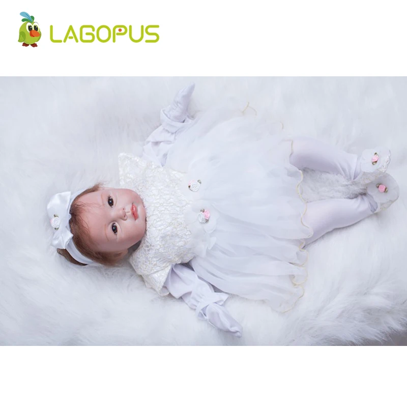 Лагопус Кукла Reborn 55 см детская кукла Bebe игрушки для детей мягкие силиконовые